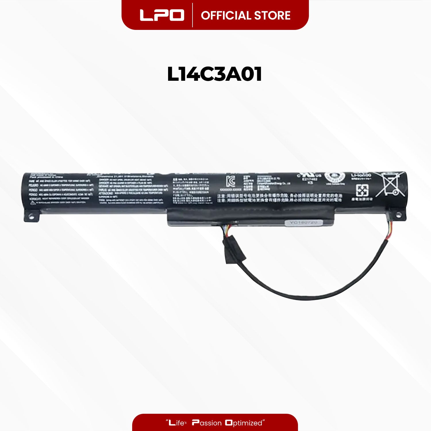 Laptop Battery L14C3A01 Compatible with Lenovo IdeaPad 100-15IBY Series