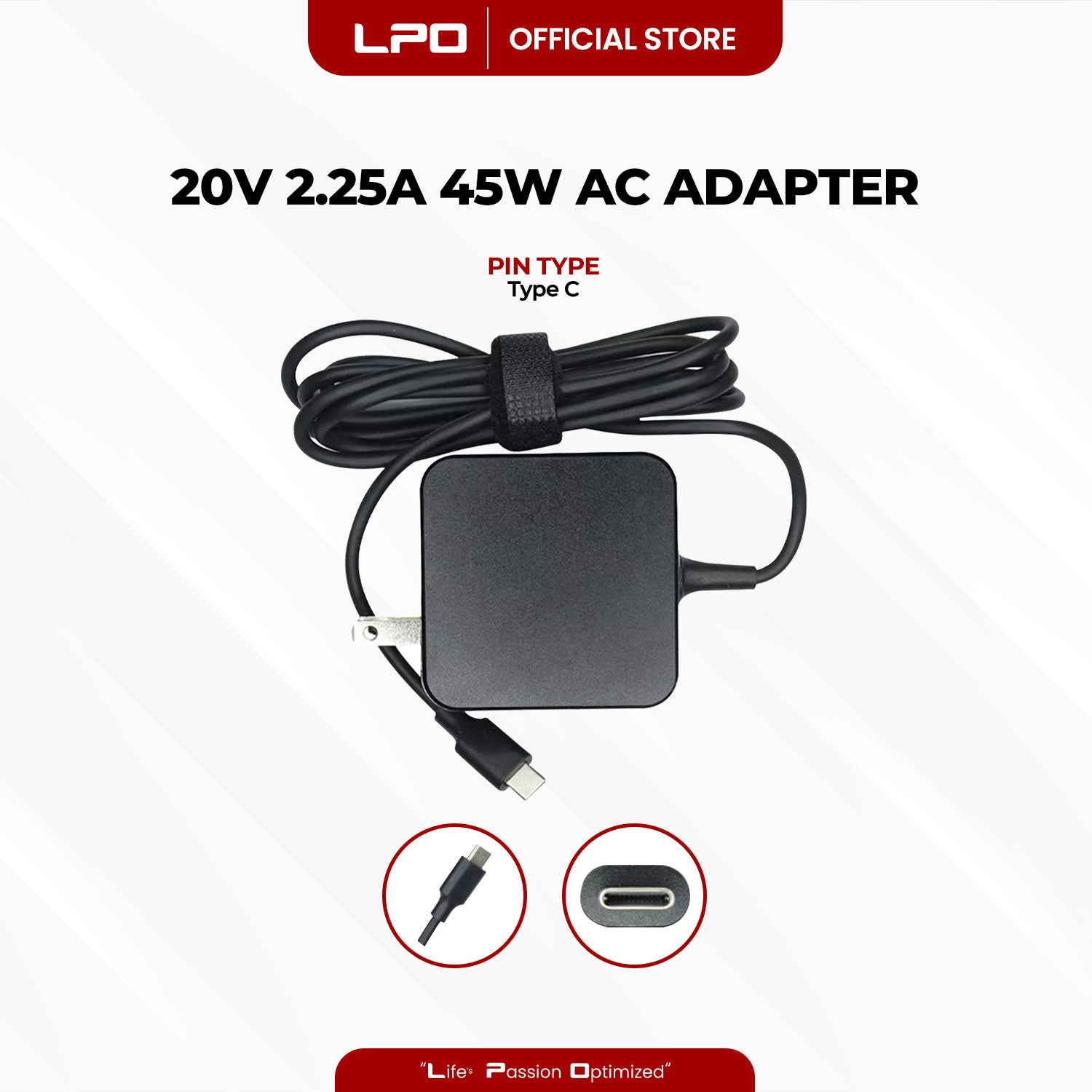 Laptop Charger Acer 20V 2.25A 45W Type C Compatible with Acer Laptops