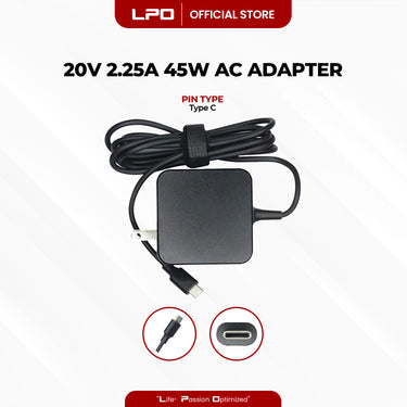 Laptop Charger Acer 20V 2.25A 45W Type C Compatible with Acer Laptops
