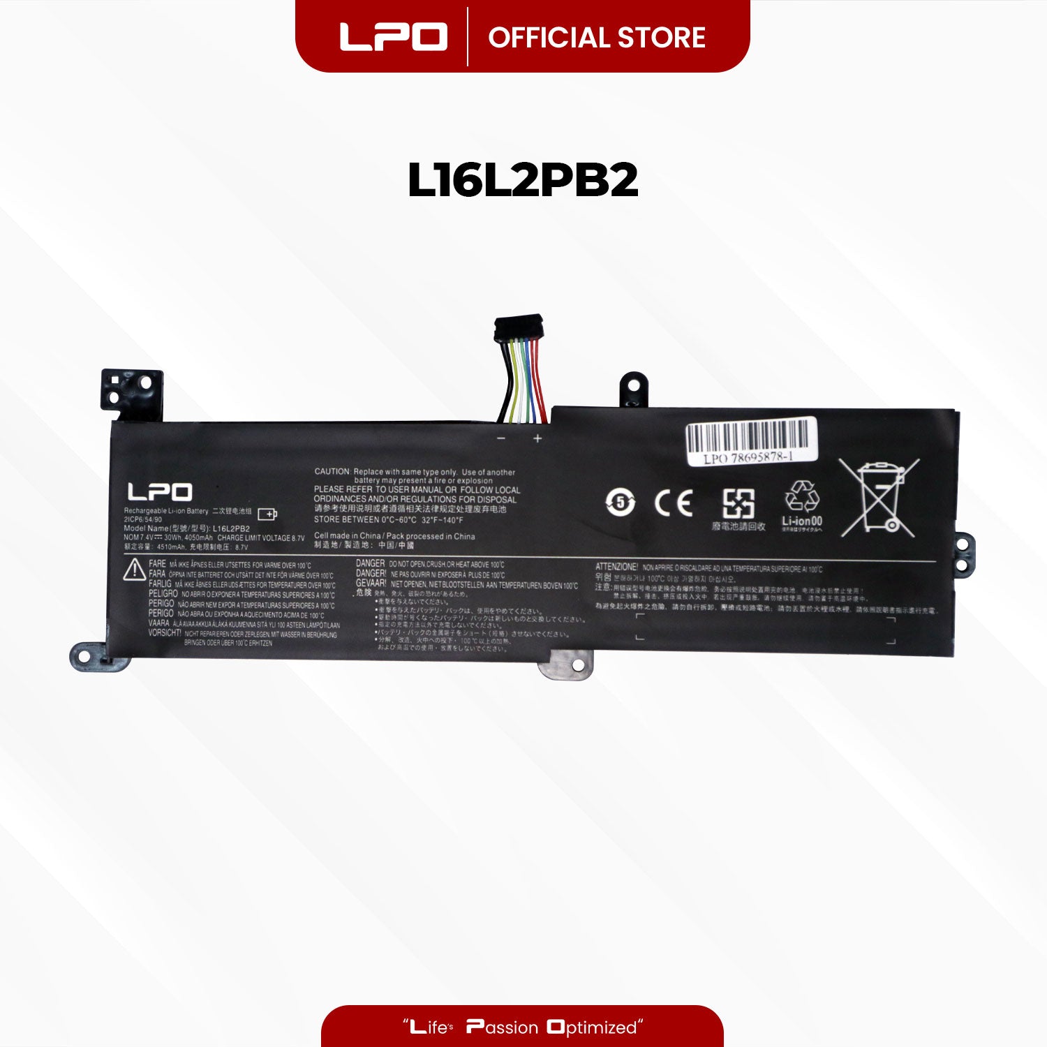 Laptop Battery L16L2PB2 Compatible with Lenovo Xiaoxin 5000, IdeaPad 320 320-14AST 320-14ISK