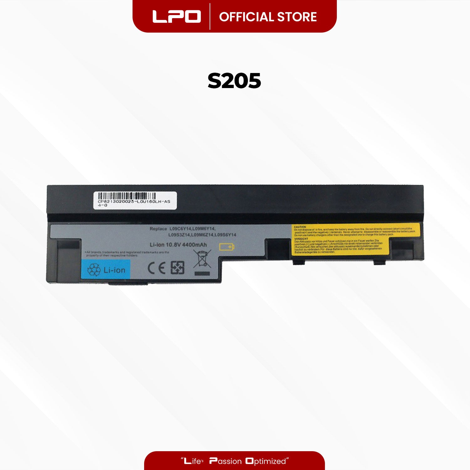 Laptop Battery S205 Compatible with Lenovo L09M6Y14, L09S6Y14, L09C6Y14,L09M6Z14