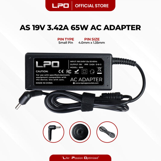 Laptop Charger Asus 19V 3.42A 65W Small Pin 4.0mm x 1.35mm Compatible with Asus Expertbook P5440FF