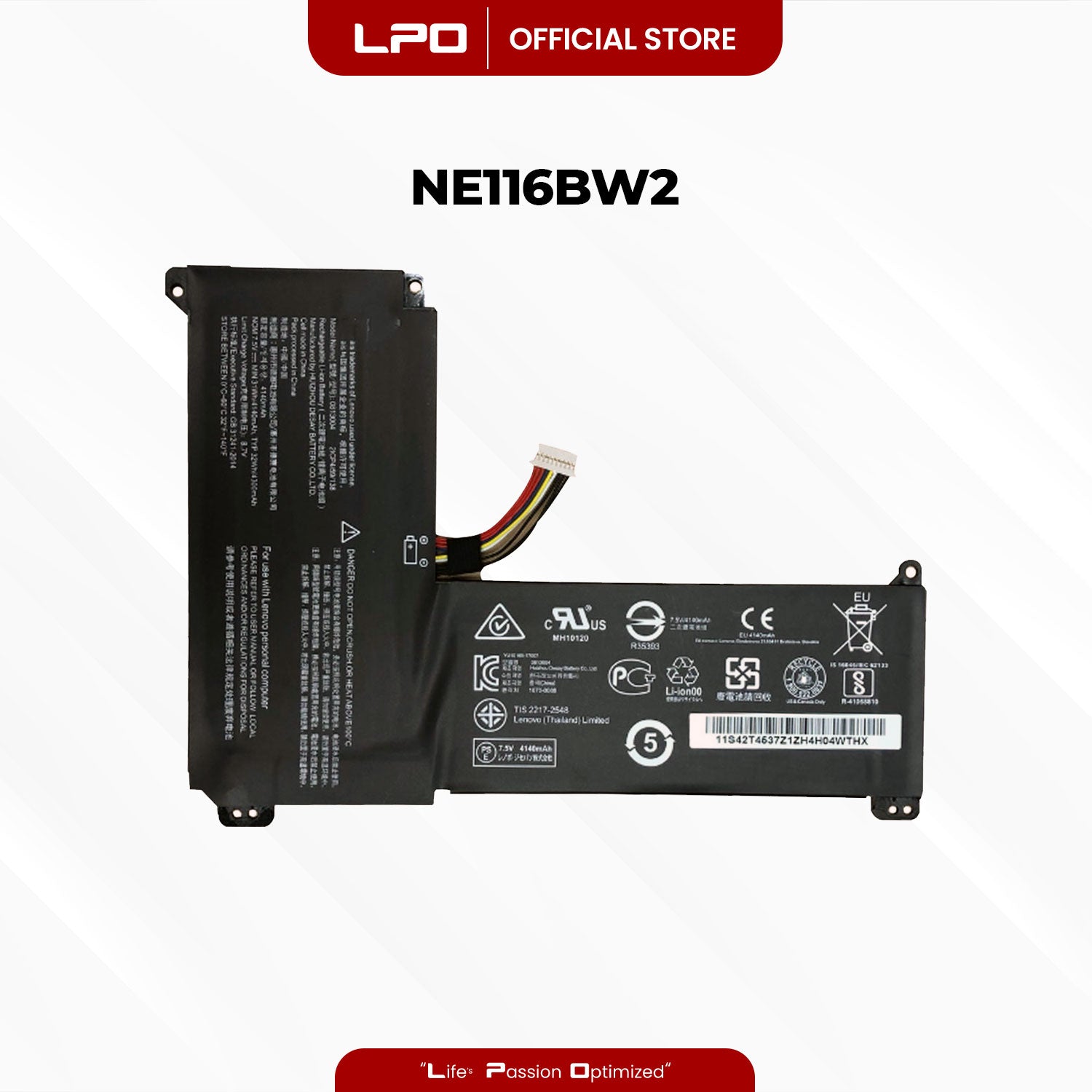 Laptop Battery NE116BW2 Compatible with Lenovo IdeaPad 110S-11IBR-80WG