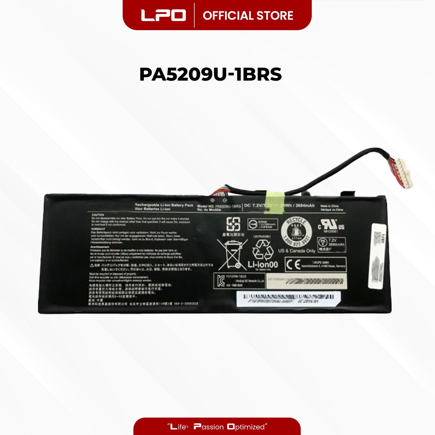 Laptop Battery PA5209U-1BRS Compatible with Toshiba Satellite Radius 11 L15W-B1302