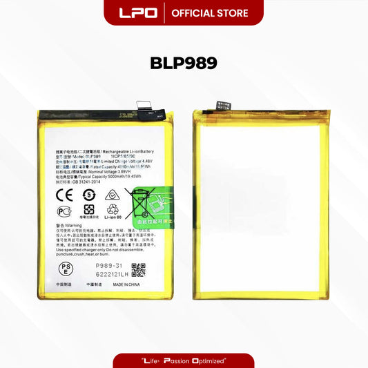 Cellphone Battery	Oppo A98 2023	BLP989 Compatible with CPH2529 - LPO Laptop PC-Outlet