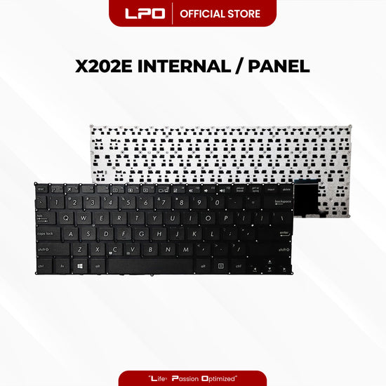 Laptop Keyboard ASUS X202E Internal / Panel Black US Compatible with Asus VivoBook X201 X201E