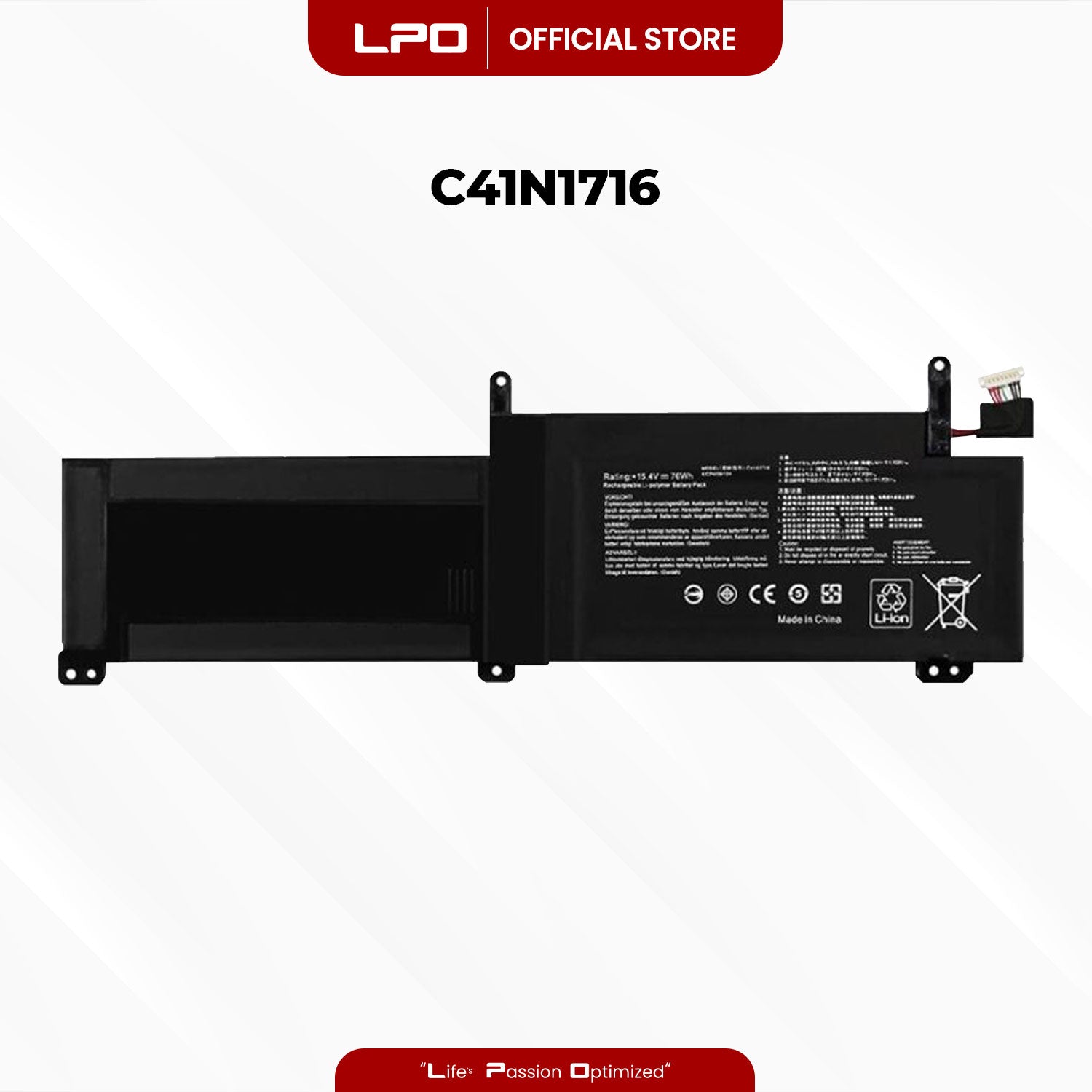 Laptop Battery C41N1716 Compatible with Asus GL703GM, Asus ROG Strix GL703GM, Asus ROG Strix GL703GM Scar Edition
