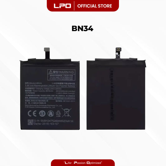 Cellphone Battery Xiaomi Redmi 5A 2017 BN34 Compatible with MCG3B, MCI3B - LPO Laptop PC-Outlet