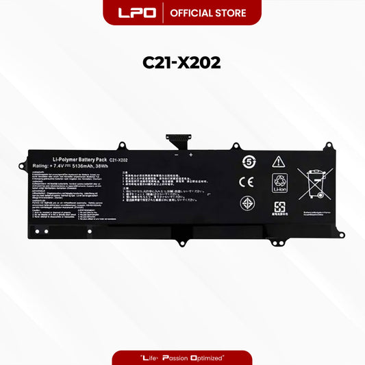 Laptop Battery C21-X202 Compatible with Asus VivoBook S200 S200E X201 X201E X202
