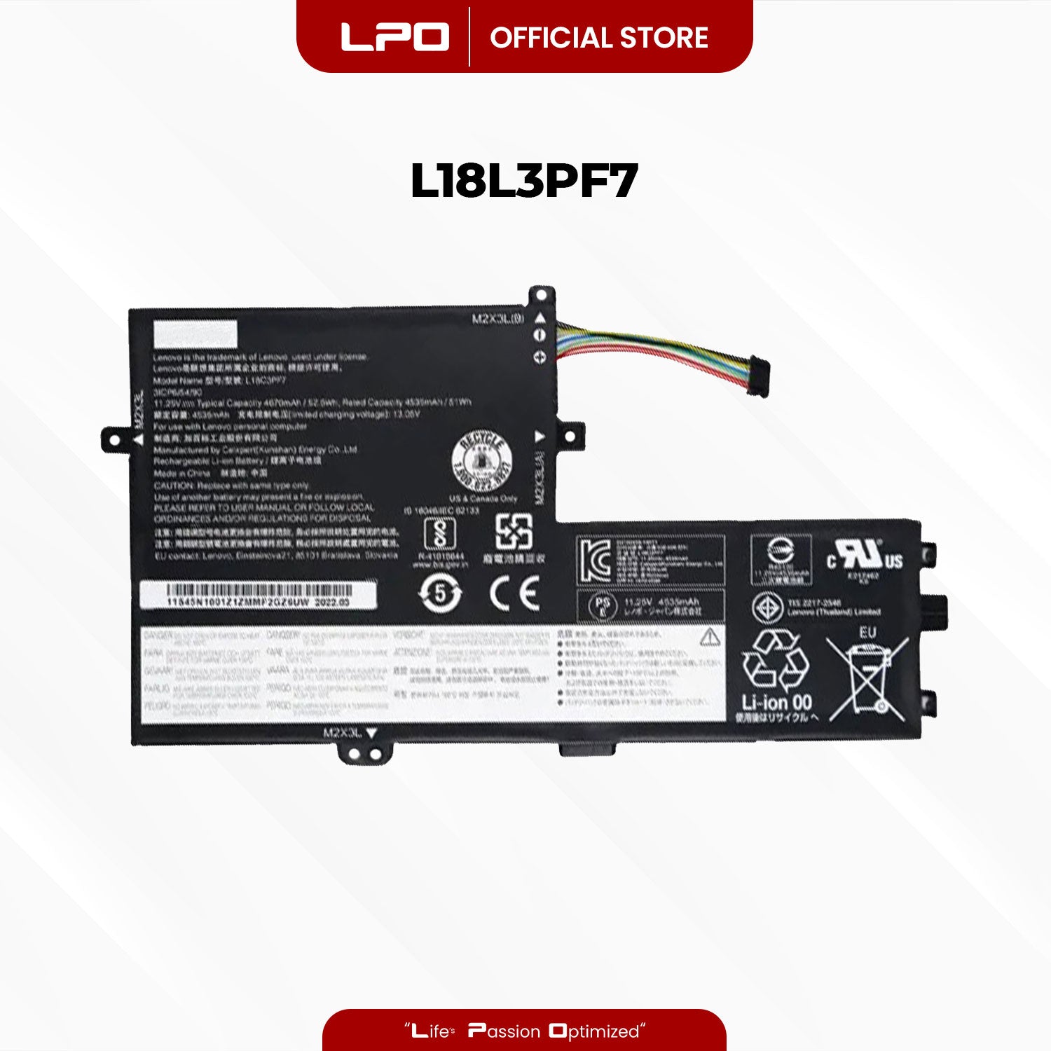 Laptop Battery L18L3PF7 Compatible with Lenovo Ideapad S340-13IML Series