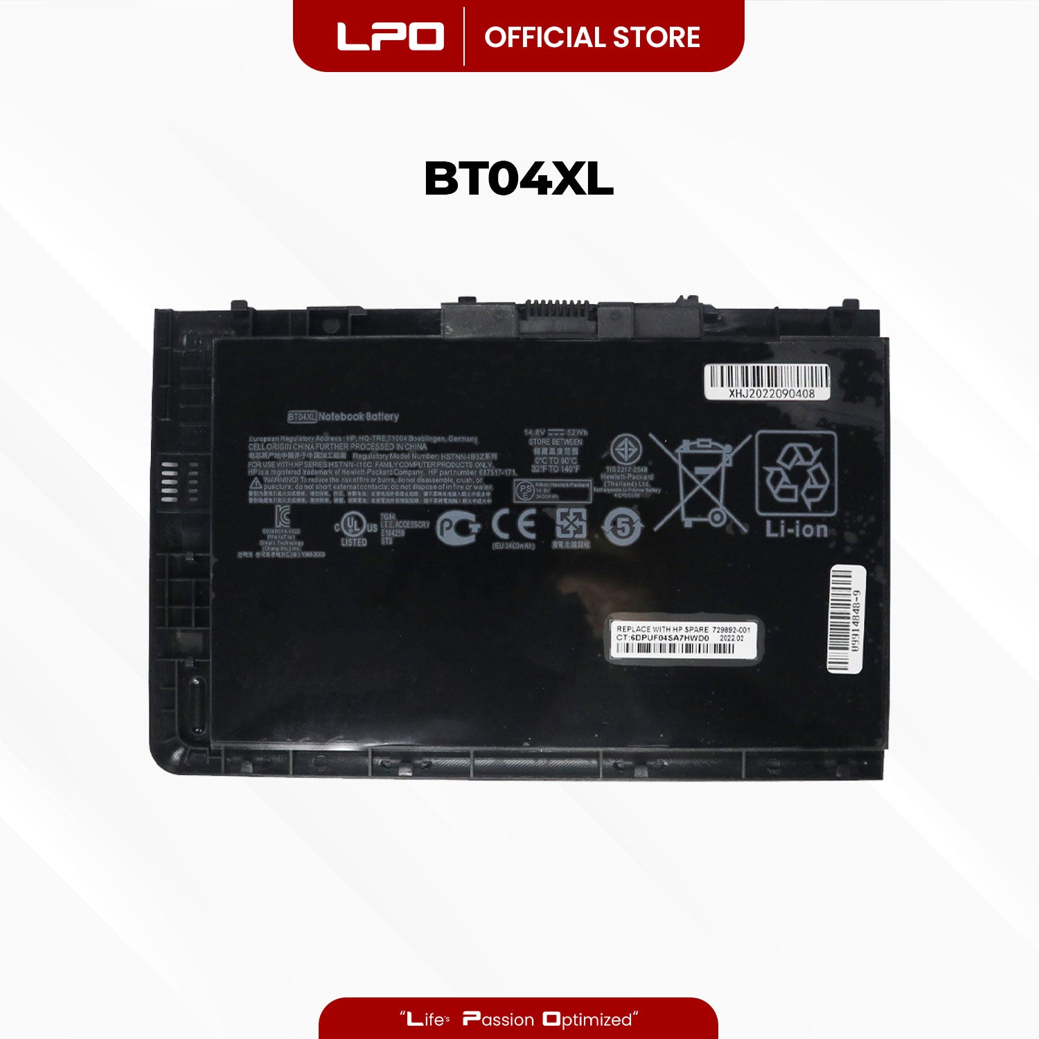 Laptop Battery BT04XL Comaptible with HP EliteBook Folio 9470 9470M 9480 9480M Series