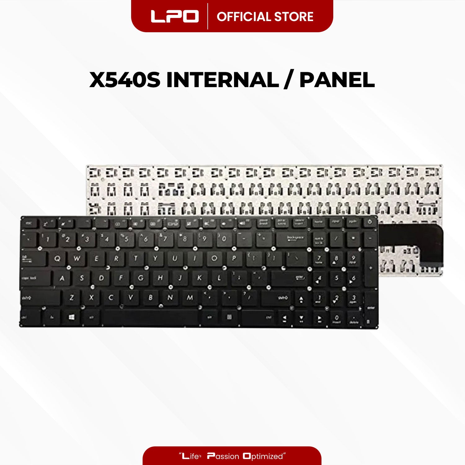 Laptop Keyboard ASUS X540 Internal / Panel Black US Compatible with Asus X540 X540L X540U