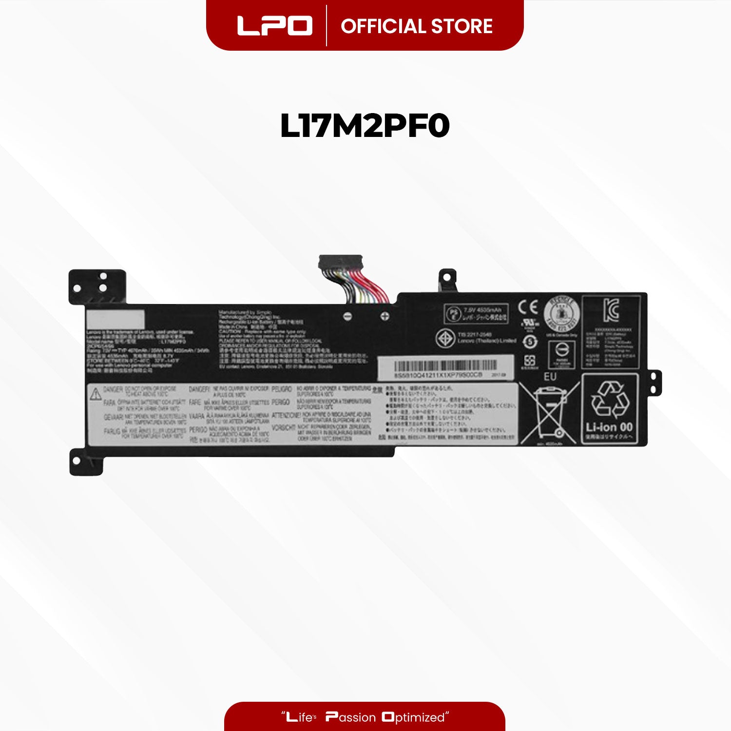 Laptop Battery L17M2PF0 Compatible with Lenovo IdeaPad 330-15ARR
