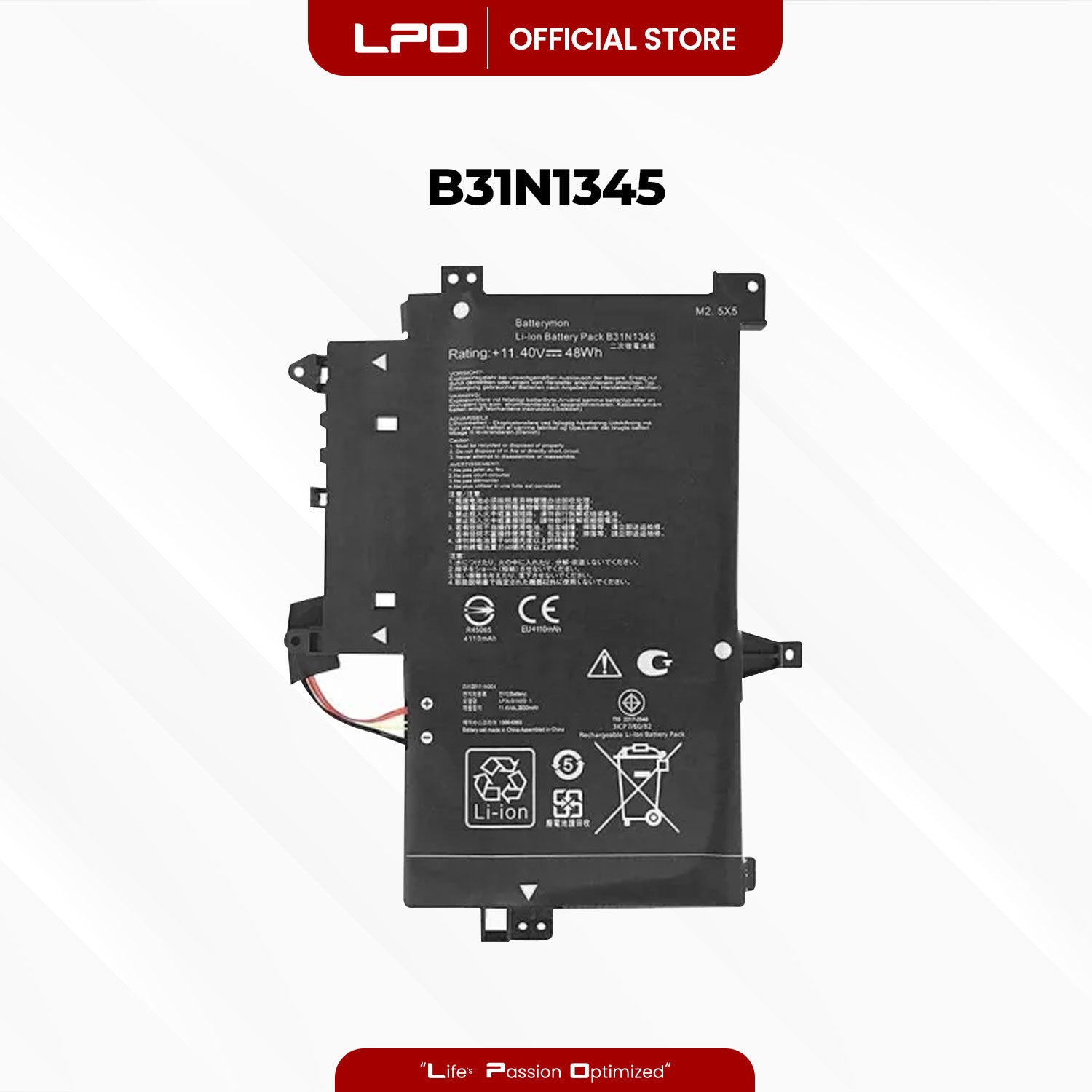 Laptop Battery B31N1345 Compatible with Asus Transformer Book Flip TP500L TP500LA TP500LB TP500LN Series