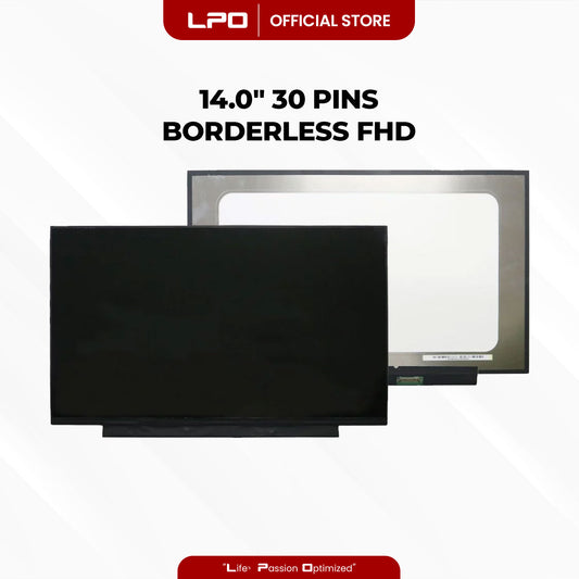 Laptop LCD Screen 14.0" 30 Pins Thin Bezel Borderless FHD 1920 x 1080 60Hz Compatible with N140HCA EAC NV140FHM-N61 V8.0