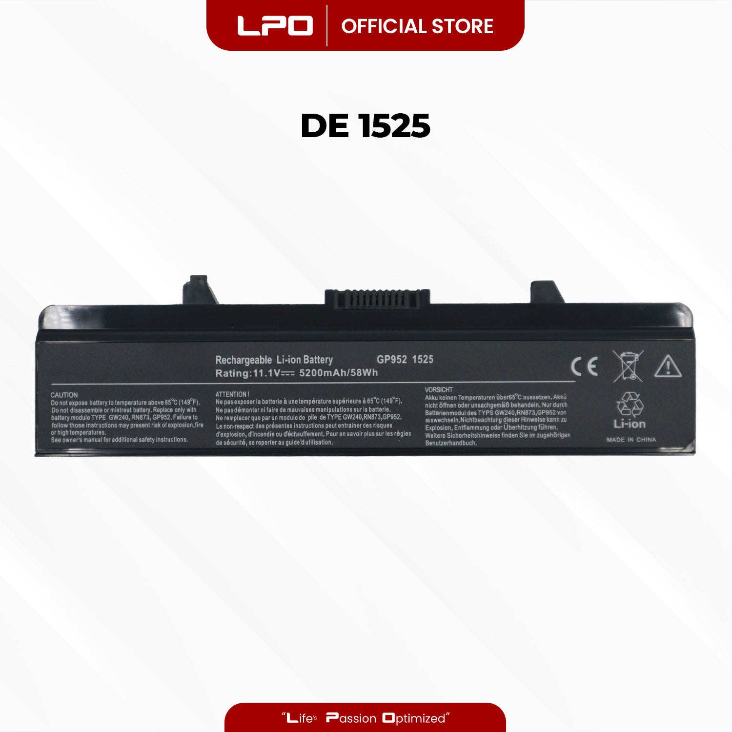 Laptop Battery 1525 GP952 Compatible with Dell Inspiron 1526 1546 1750 Vostro 500 Dell Inspiron 1525 1545