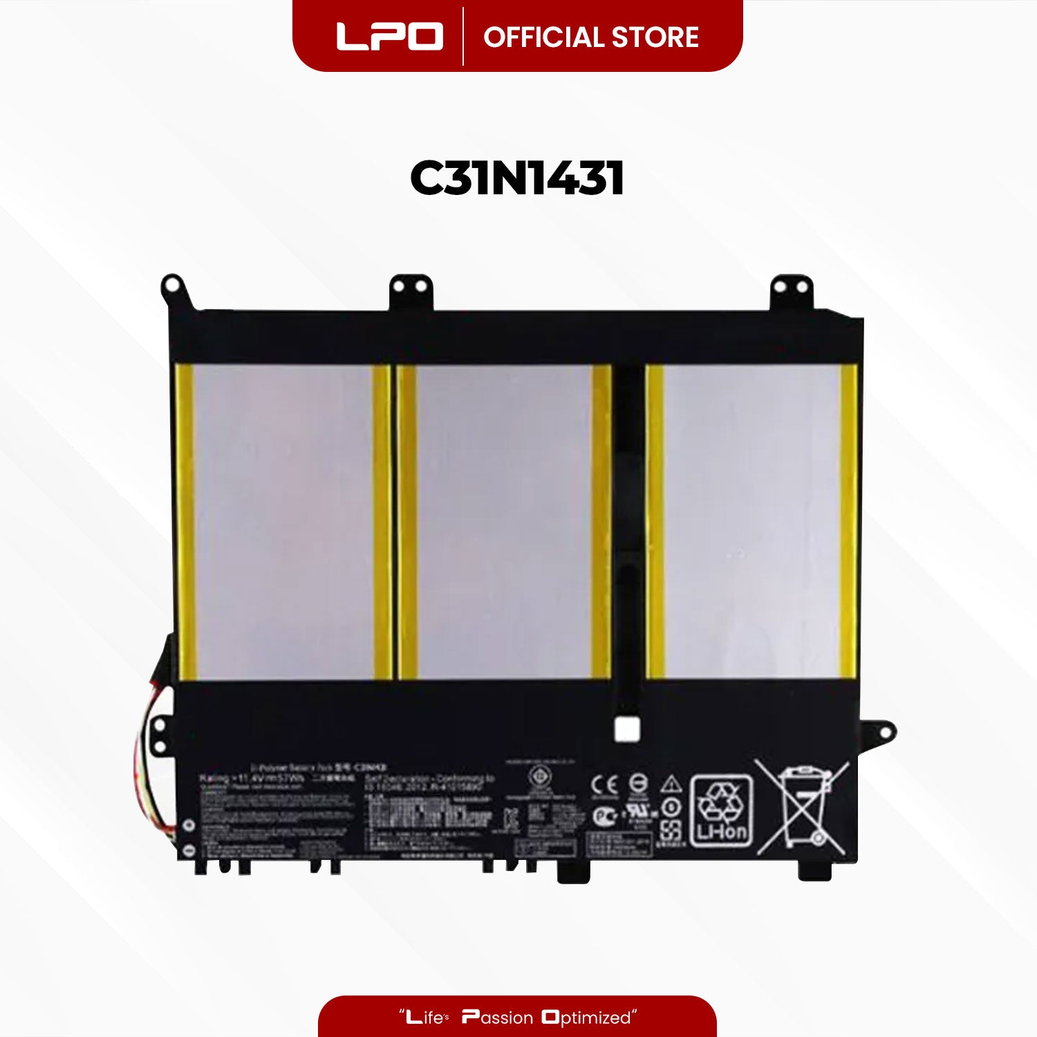 Laptop Battery C31N1431 Compatible with Asus EeeBook E403S E403SA E403SA-WX0002H