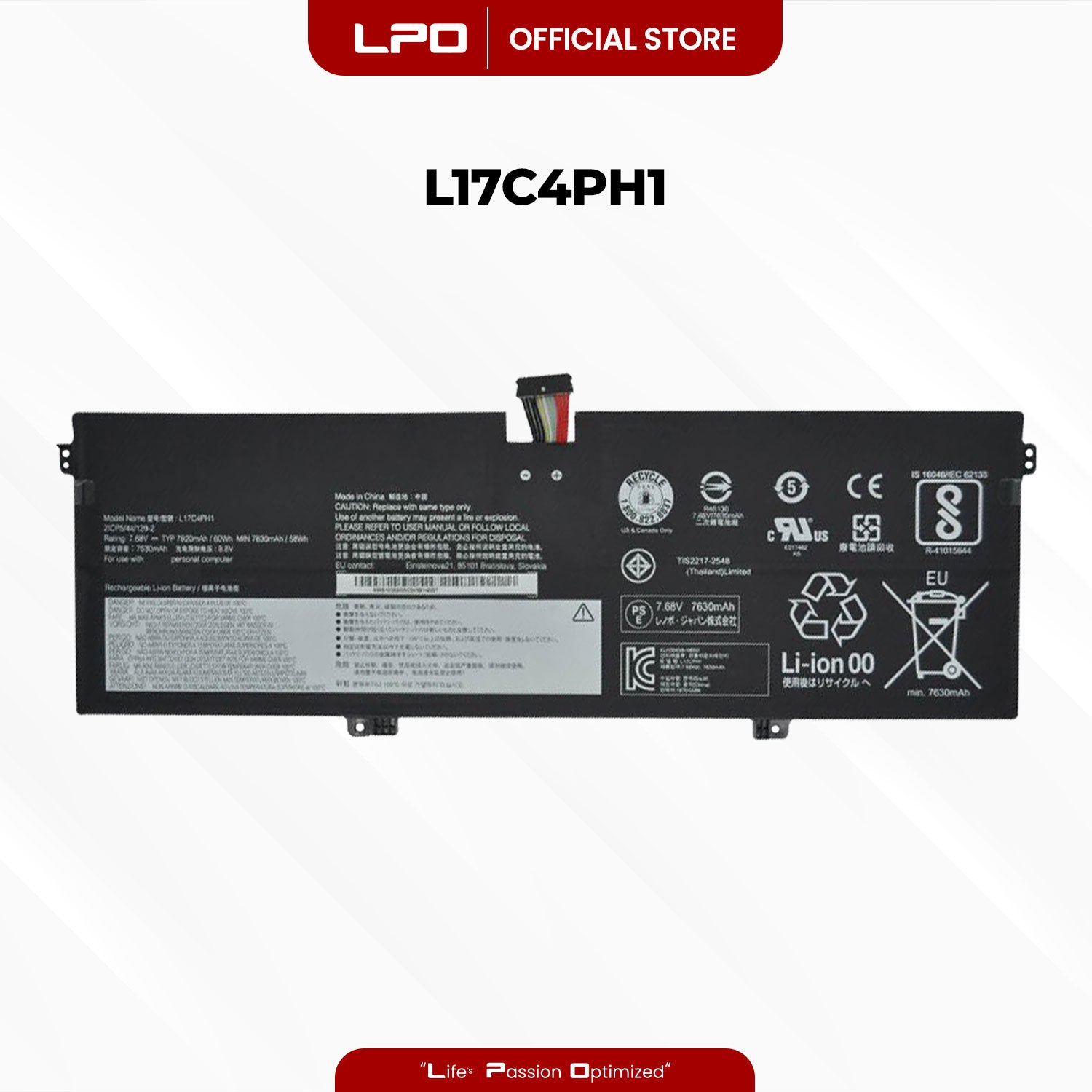 Laptop Battery L17C4PH1 Compatible with Lenovo Yoga 7 Pro Pro-13IKB C930 C930-13IKB C930-13IKB - LPO Laptop PC-Outlet