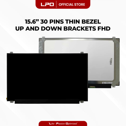 Laptop LCD Screen 15.6" 30 Pins Thin Bezel Up and Down Bracket (detachable) FHD 1920 x 1080 60Hz Compatible with BOE NV156FHM-N3D Innolux N156HGA-EA3