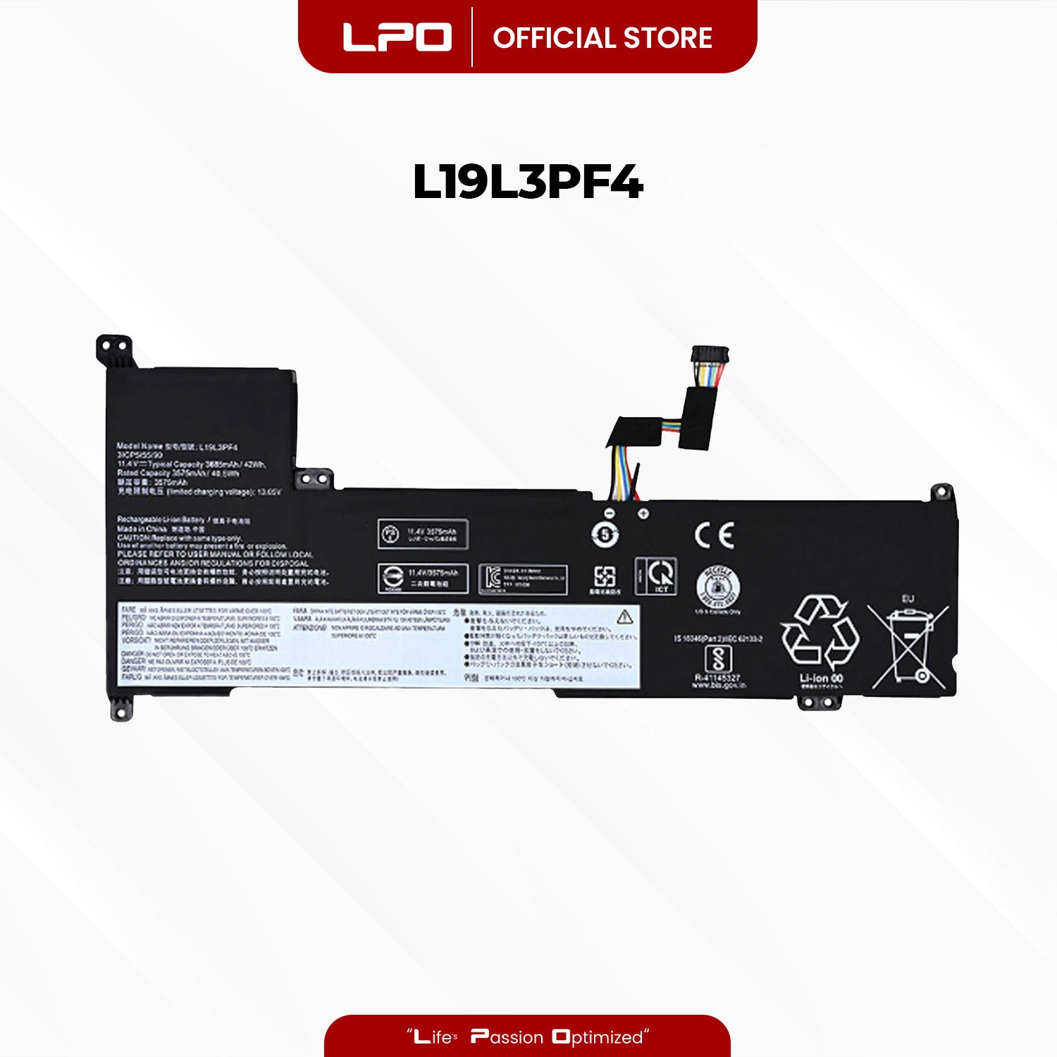 Laptop Battery L19L3PF4 Compatible with Lenovo IdeaPad 3-17ADA05, 3-17ARE05