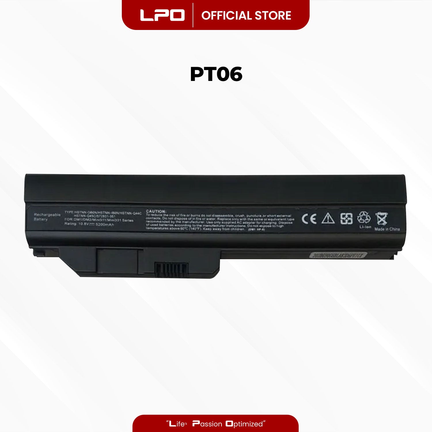 Laptop Battery PT06 Compatible with HP Mini 311, Mini 311-1100 Series