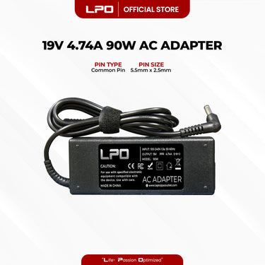 Laptop Charger Lenovo 19V 4.74A 90W Common Pin 5.5mm x 2.5mm Compatible with Lenovo IDEAPAD Y330