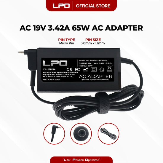 Laptop Charger Acer 19V 3.42A 65W Micro Pin 3.0mm x 1.1mm Compatible with Acer Swift 3 SF314-52G