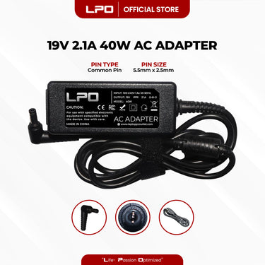 Laptop Charger Asus 19V 2.1A 40W Common Pin 5.5mm x 2.5mm Compatible with Asus UL20, UL20A-A1, UL20A-2X046X