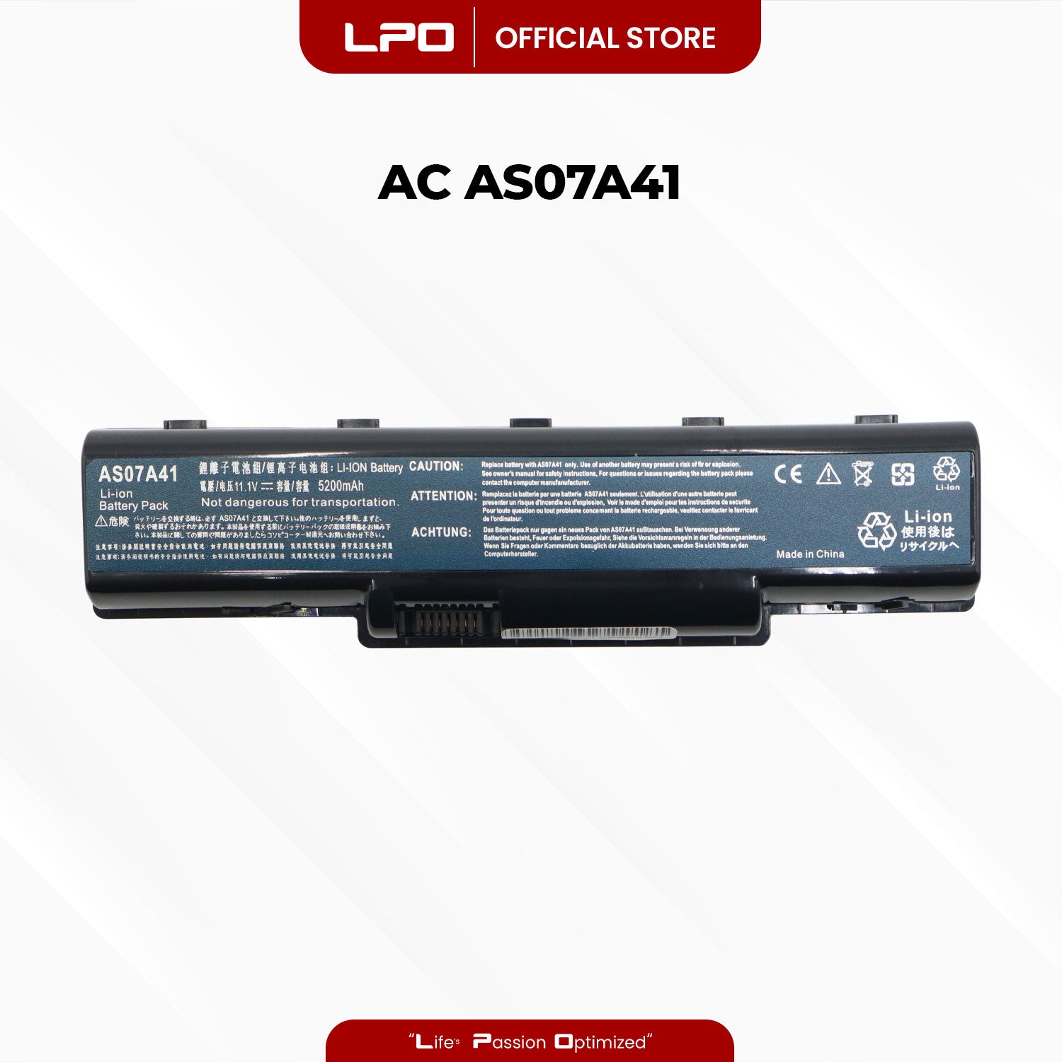 Laptop Battery AS07A41 Compatible with Acer Aspire AS5738Z MS2253 5740-5847 - LPO Laptop PC-Outlet