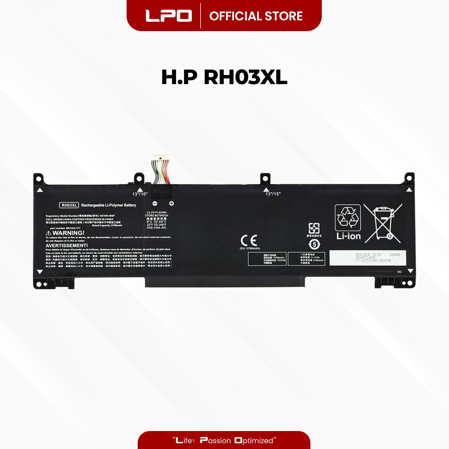 Laptop Battery RH03XL Compatible with HP ProBook 430 440 445 450 G8 630 640 650 G8 Series - LPO Laptop PC-Outlet