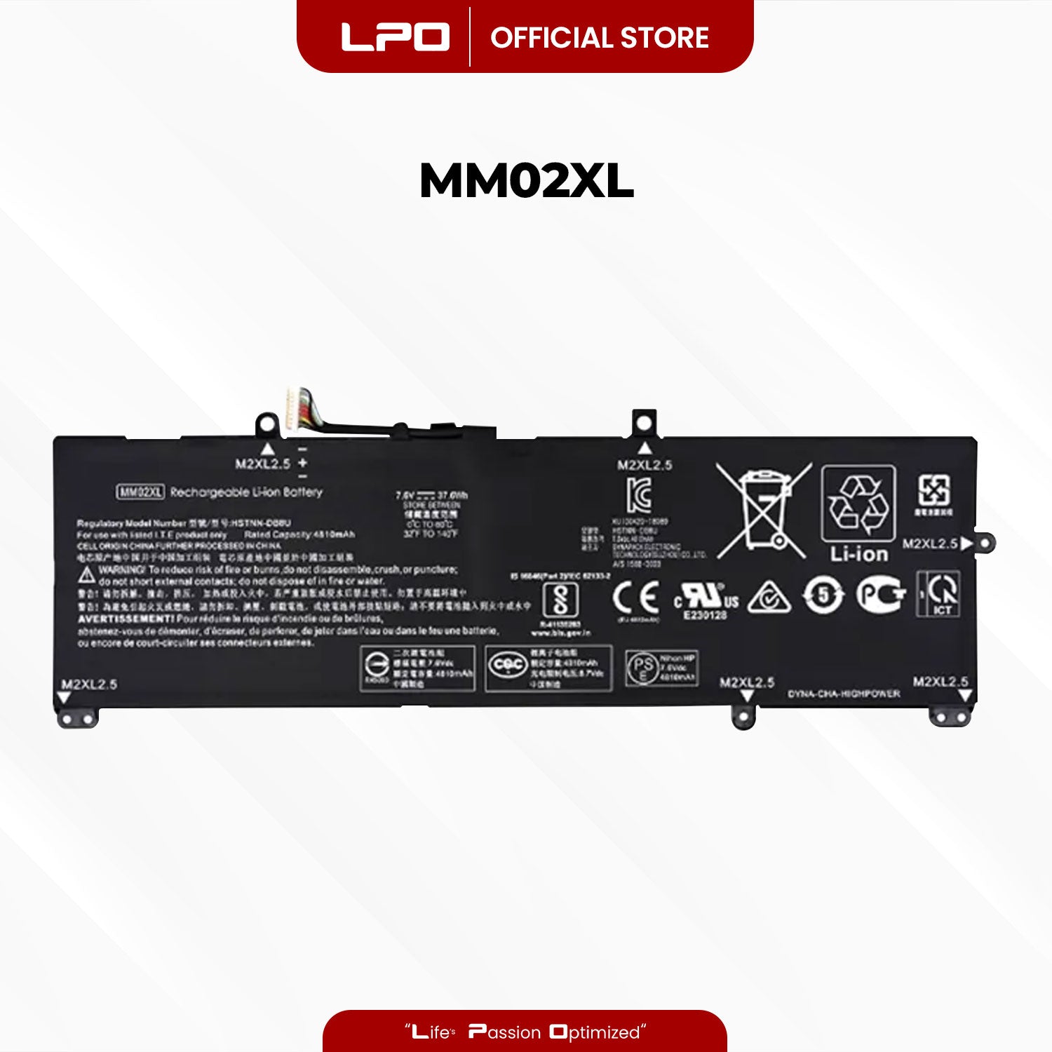 Laptop Battery MM02XL Compatible with HP Pavilion 13-AN0000NK, 13-AN0004NF