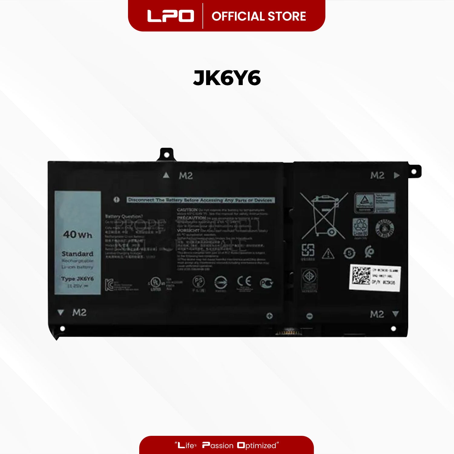Laptop Battery JK6Y6 Compatible with Dell Latitude 3410 3510 Vostro 5300 5401 5501 Inspiron 5300