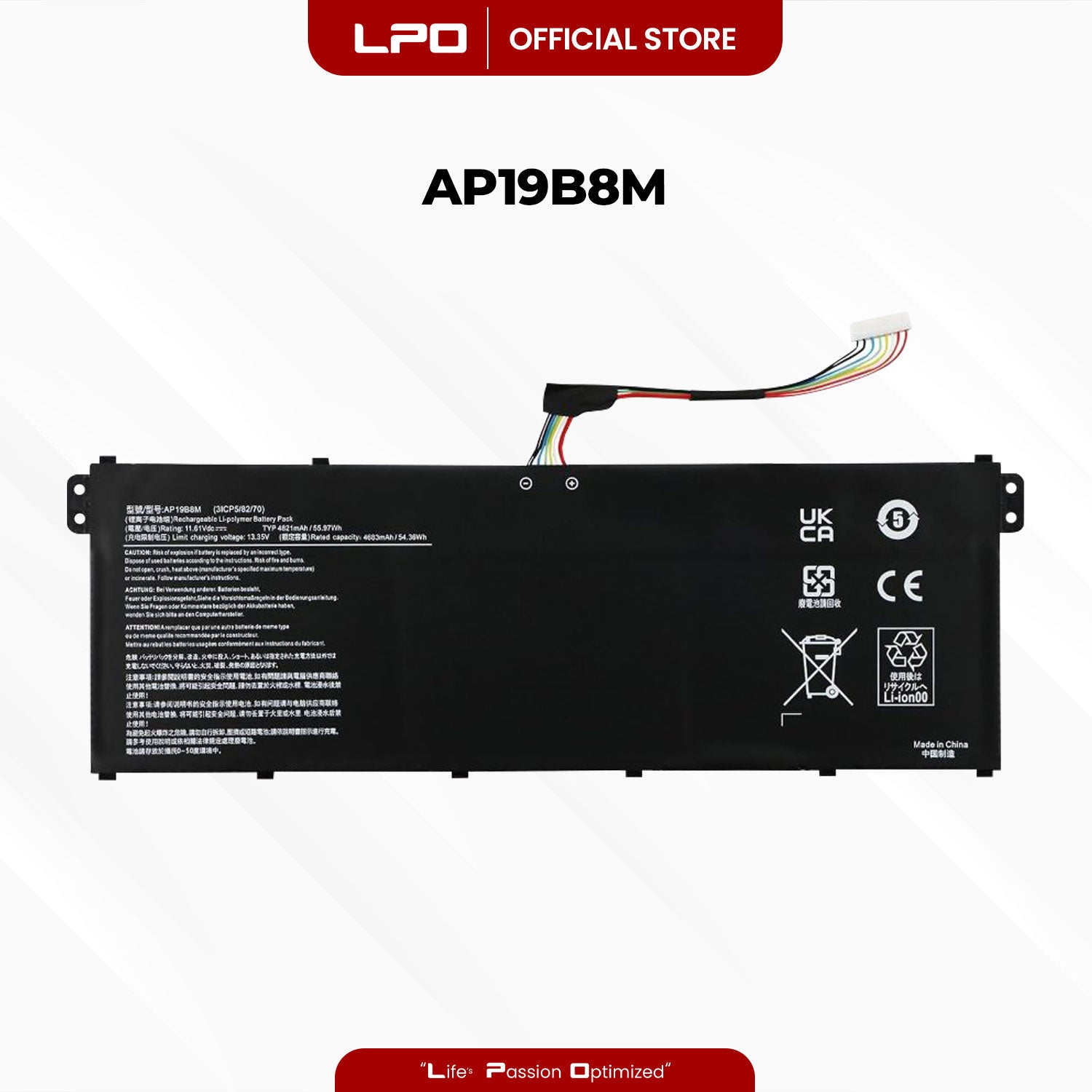 Laptop Battery AP19B8M	Acer Swift 3 SF314-59 TravelMate P4 TMP414-51 - LPO Laptop PC-Outlet