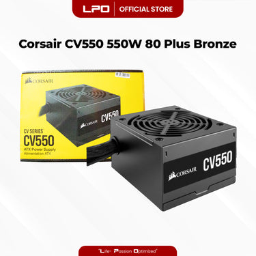 Corsair CV Series CV550 550W 80+ Bronze ATX Power Supply For CPU Desktop PC Computer