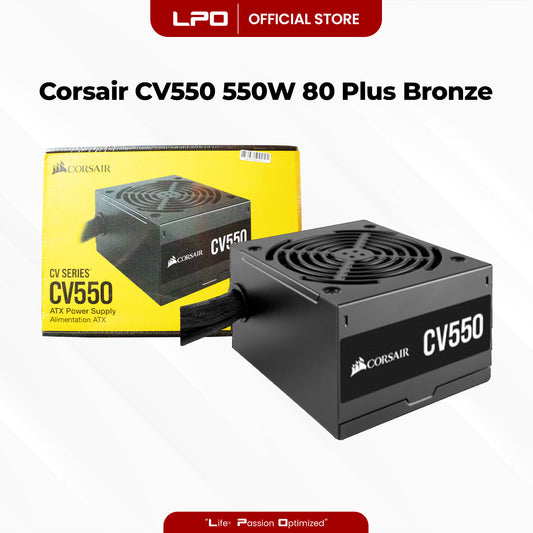 Corsair CV Series CV550 550W 80+ Bronze ATX Power Supply For CPU Desktop PC Computer
