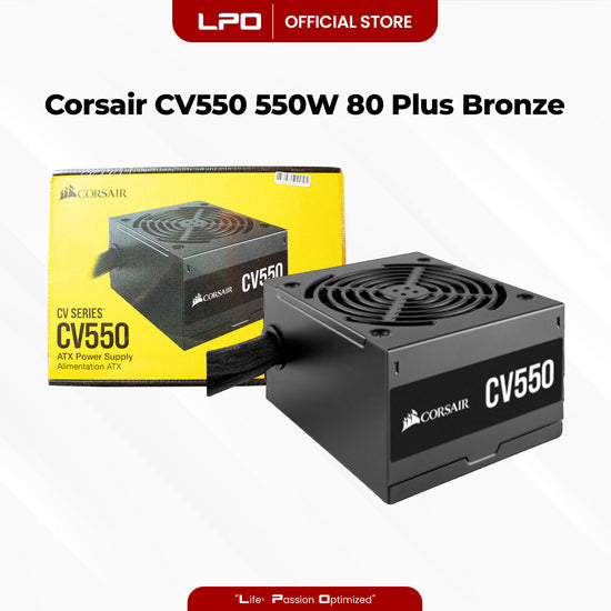 Corsair CV Series CV550 550W 80+ Bronze ATX Power Supply For CPU Desktop PC Computer