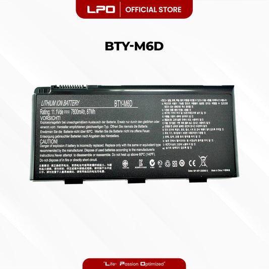 Laptop Battery BTY-M6D	Compatible with MSI GT70 Model