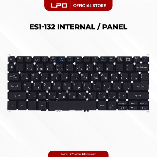 Laptop Keyboard ACER ES1-132 Internal Type / Panel Black US Compatible with Acer Aspire ES1-132 ES1-132-C37M C9N8