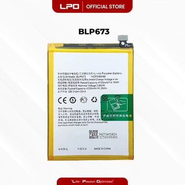 Cellphone Battery	Oppo A12 A8 A3S BLP673 Compatible with CPH2083, CPH2077, PDBM00, CPH1803, CPH1853, CPH1805 - LPO Laptop PC-Outlet