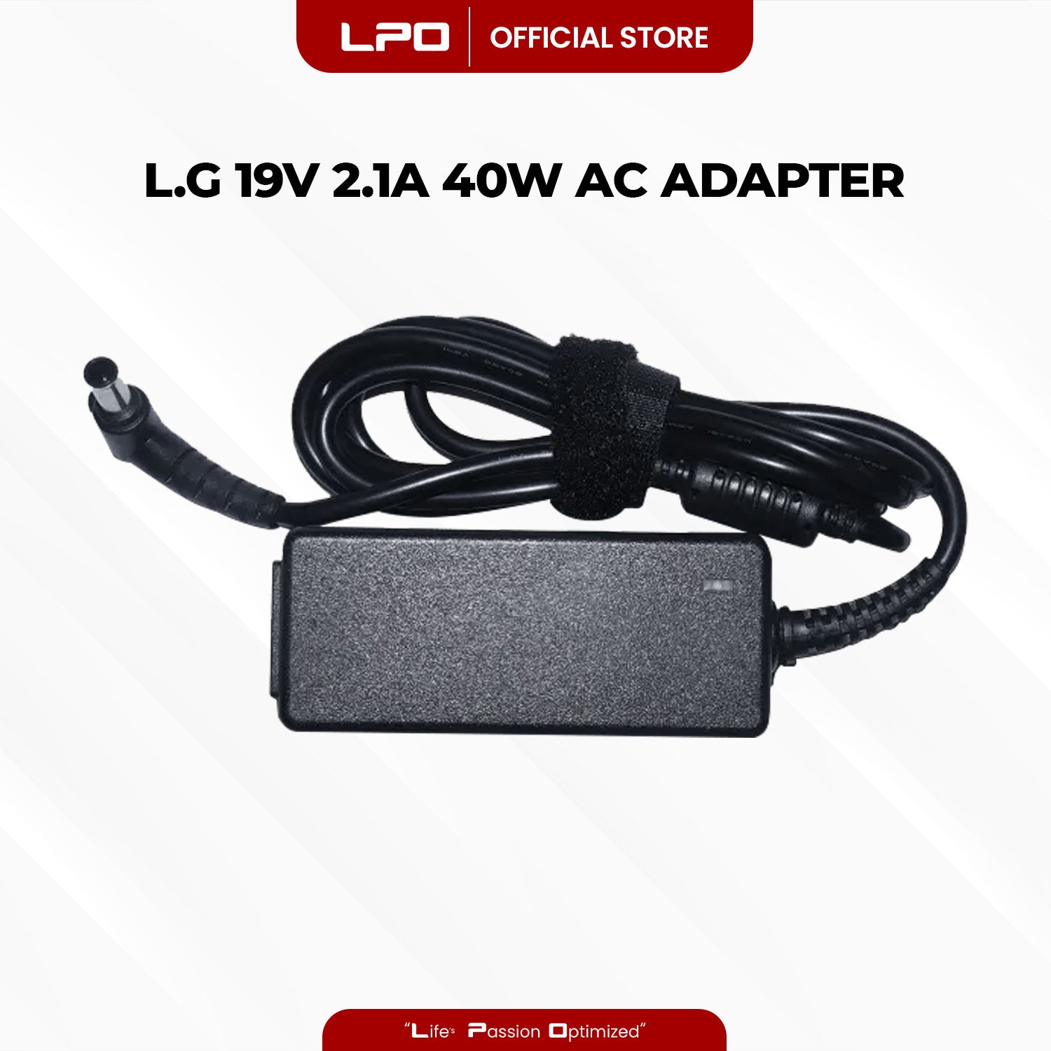 Laptop Charger LG 19V 2.1A 40W Circle Pin 6.5mm x 4.4mm Compatible with LG E1951S E2051S