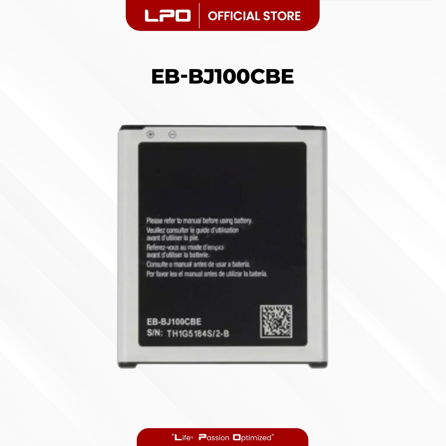 Cellphone Battery Samsung Galaxy J1 2015 EB-BJ100BBE EB-BJ100CBE Compatible with SM-J100F