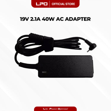 Laptop Charger Asus 19V 2.1A 40W Micro Pin 2.5mm x 0.7mm Compatible with Asus EeePC Seashell 1008 1008P 1008HAG
