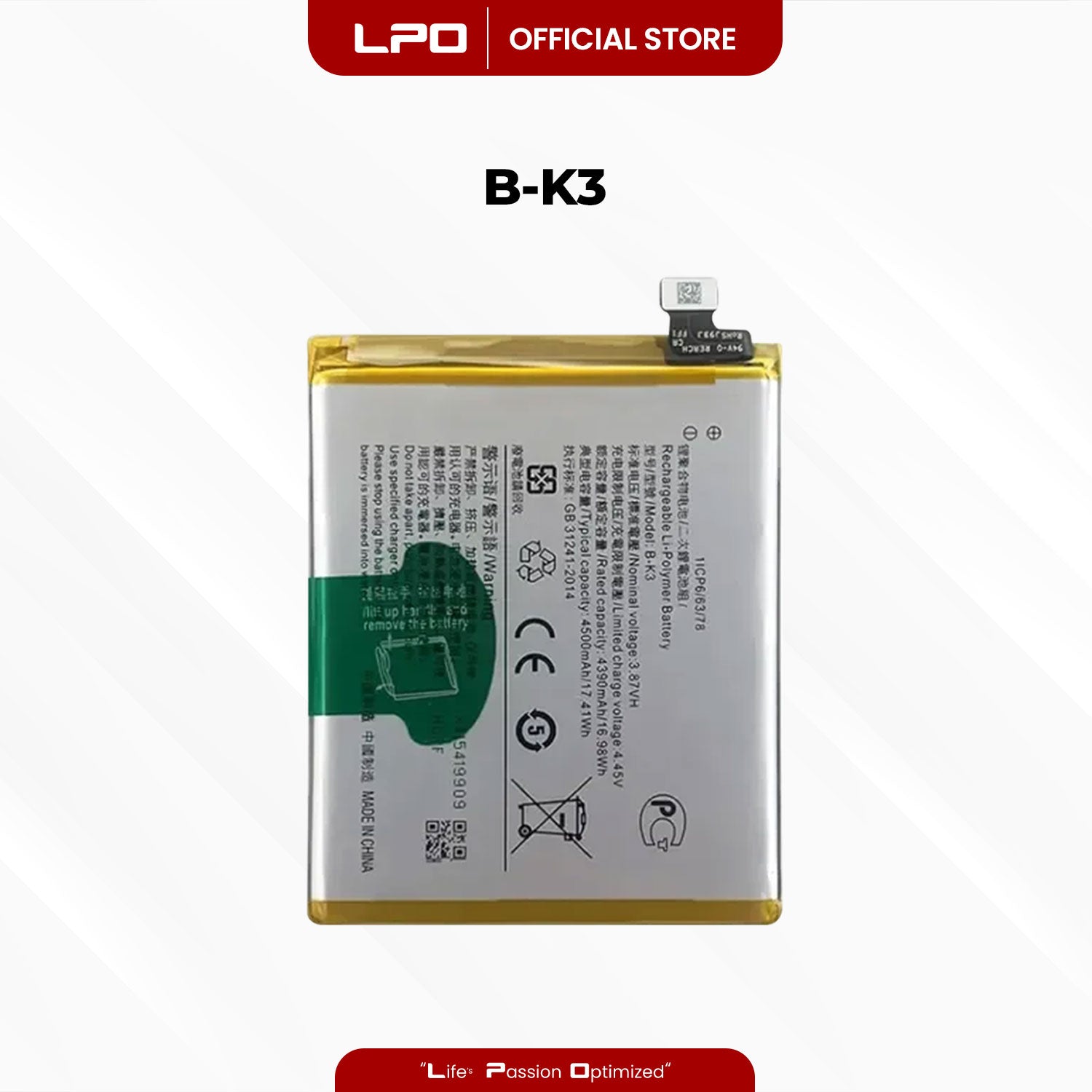 Cellphone Battery Vivo S1 Pro 2019 B-K3 Compatible with 1920, PD1945F_EX, 1920_20 - LPO Laptop PC-Outlet