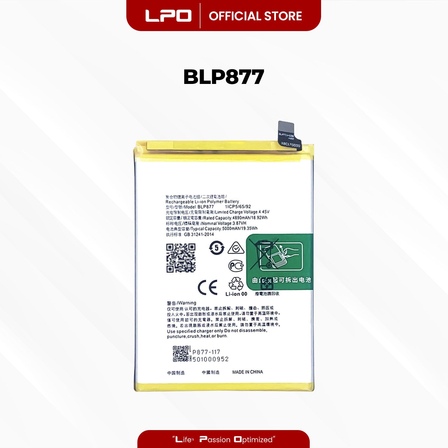 Cellphone Battery	Realme 8i 2021 BLP877 Compatible with Realme 8i 2021, RMX3151