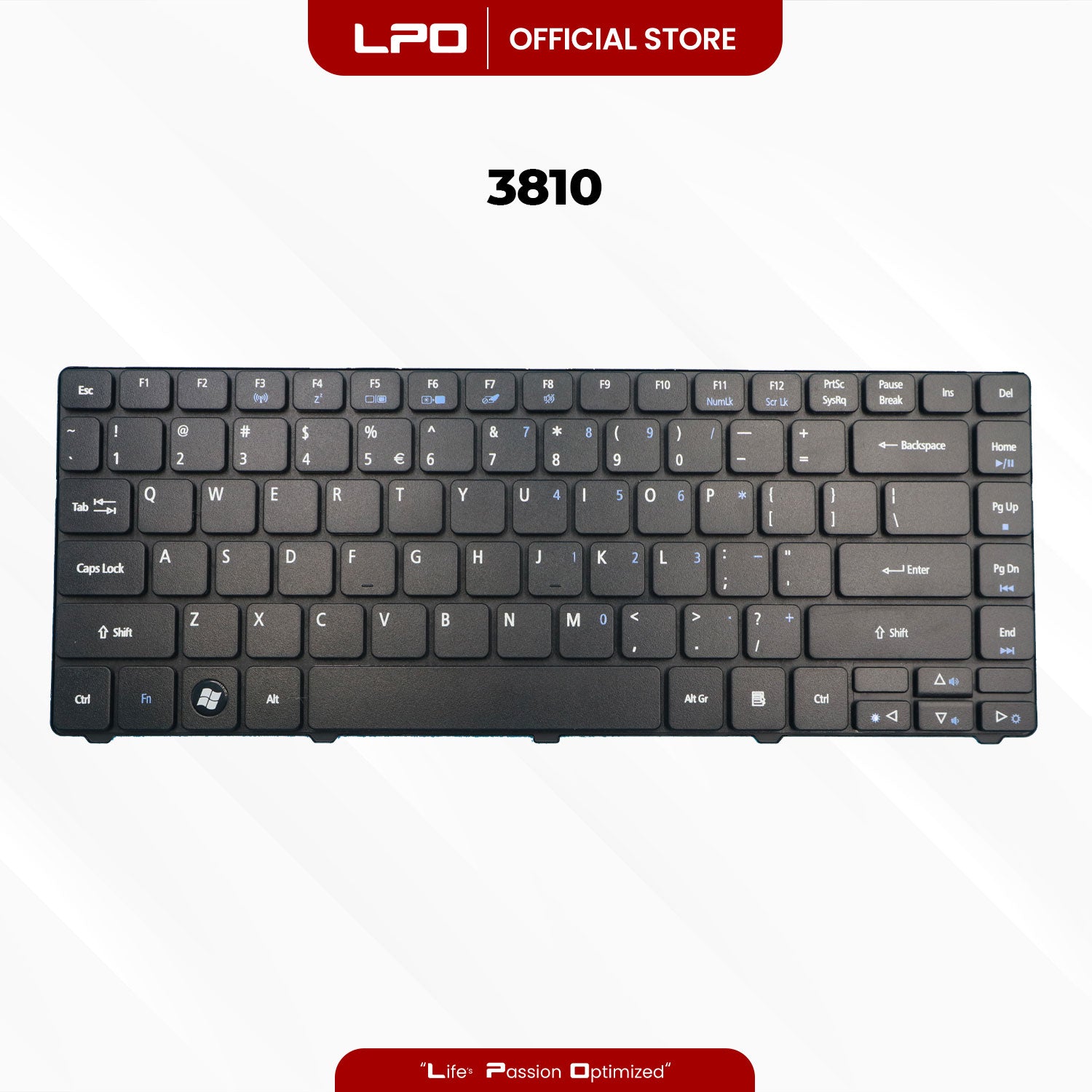 Laptop Keyboard ACER 3810 External Type / Traditional Black US Compatible with Acer 3810 4736 4738 4540 4240 4740 4741