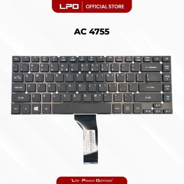 Laptop Keyboard ACER 4755 Internal Type / Panel Black US Compatible with Acer Aspire E5-411