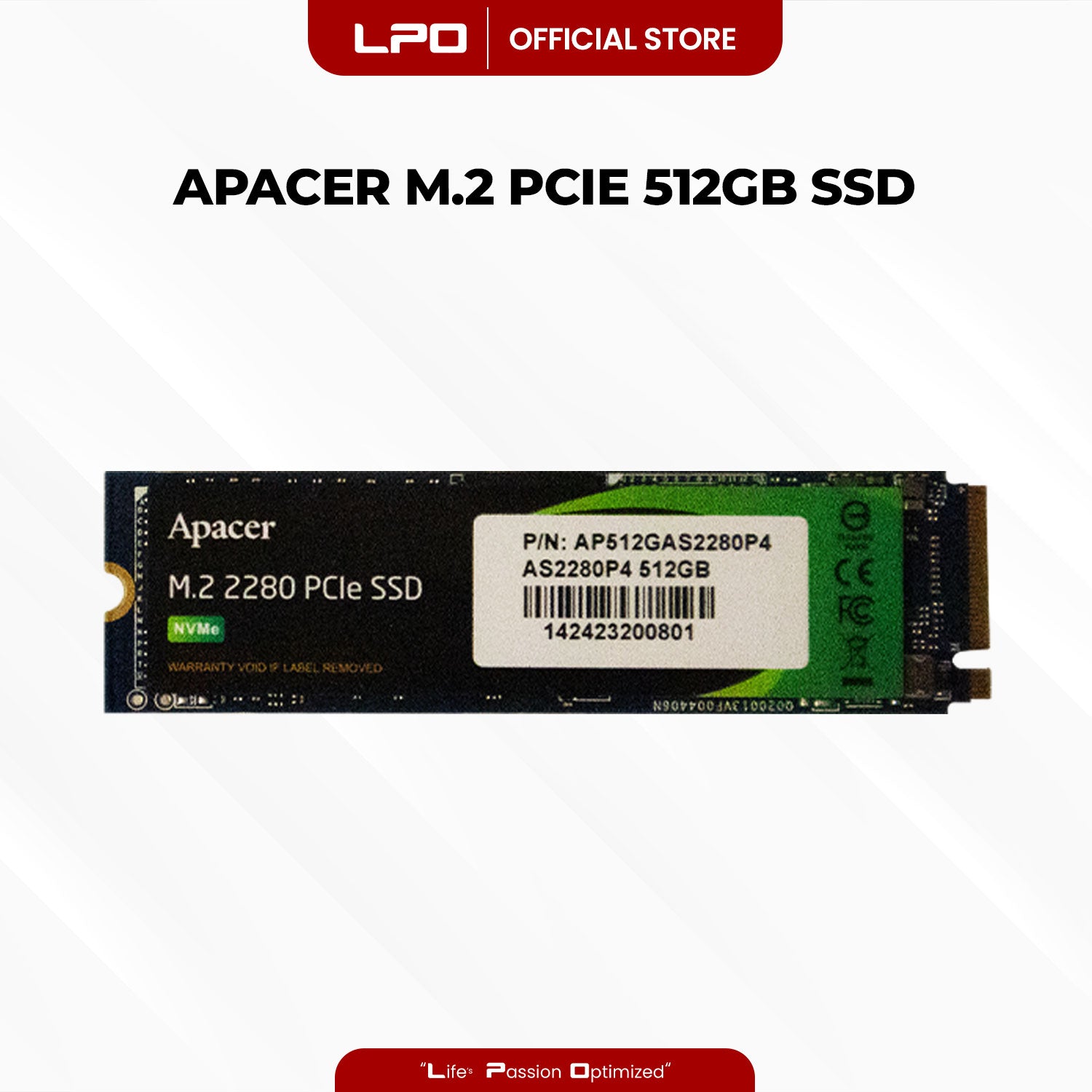 Apacer AS2280P4 512GB M.2 PCIe Gen3 x4 SSD (AP512GAS2280P4)