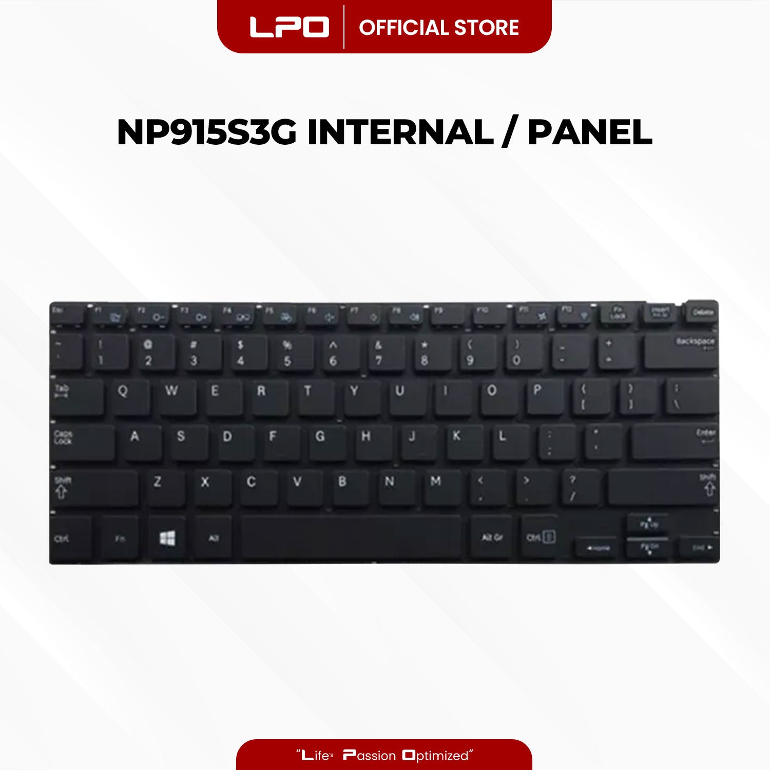 Laptop Keyboard SAMSUNG NP915S3G Internal / Panel Black US Compatible with Samsung NP915S3G