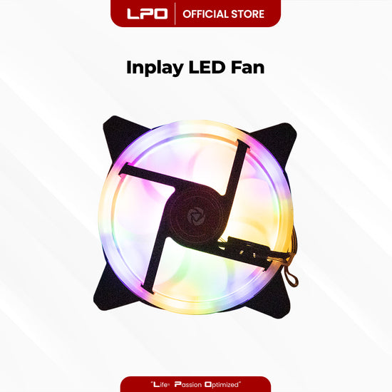 Inplay Led Fan Rainbow Color 12cm For Computer PC Case