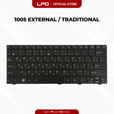 Laptop Keyboard ASUS 1005 External / Traditional Black US Compatible with Asus EEE PC 1005 HA